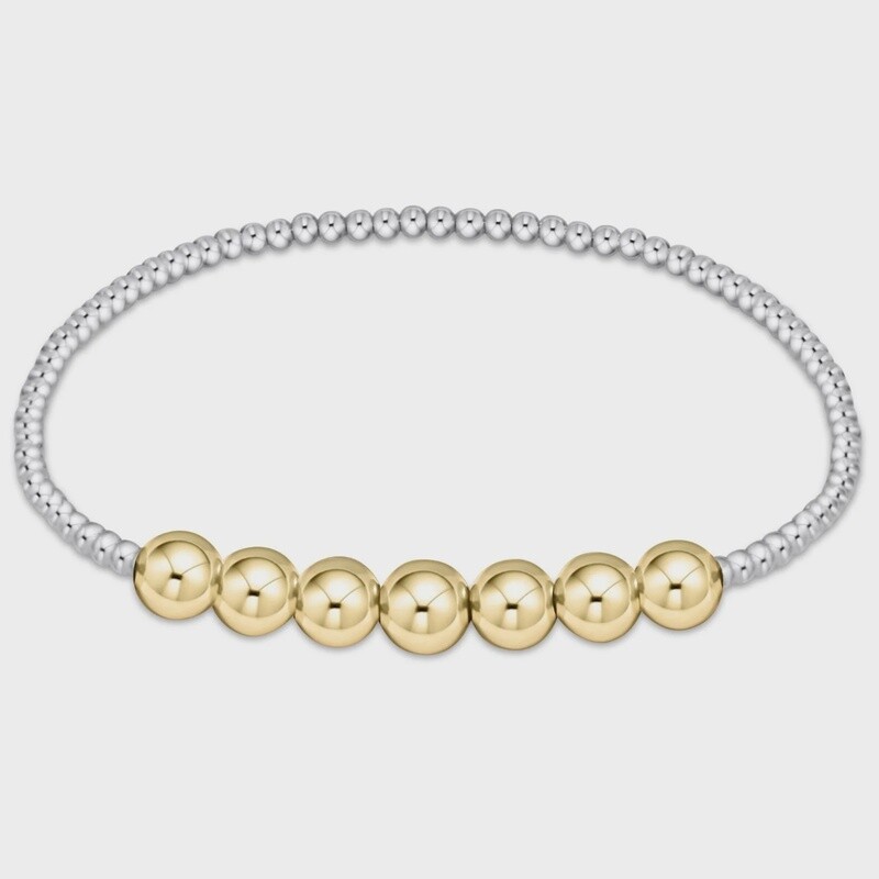 Mixed Metal Classic Beaded Bliss Bracelet, 6mm