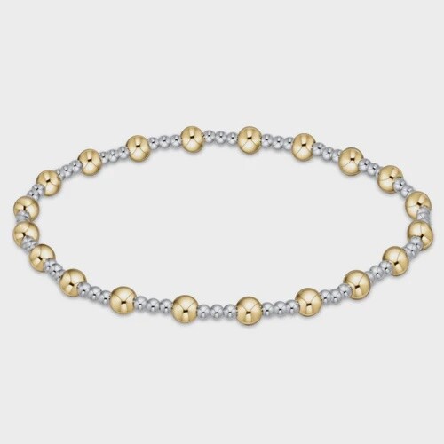 Mixed Metal Classic Sincerity Bead Bracelet, 4mm