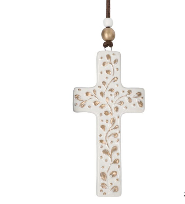 Leaf Cross Ornament