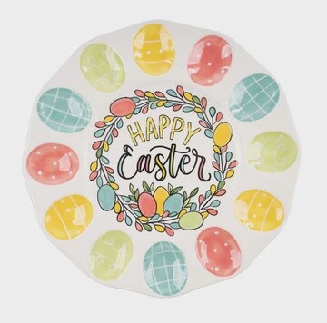 Happy Easter Egg Plate