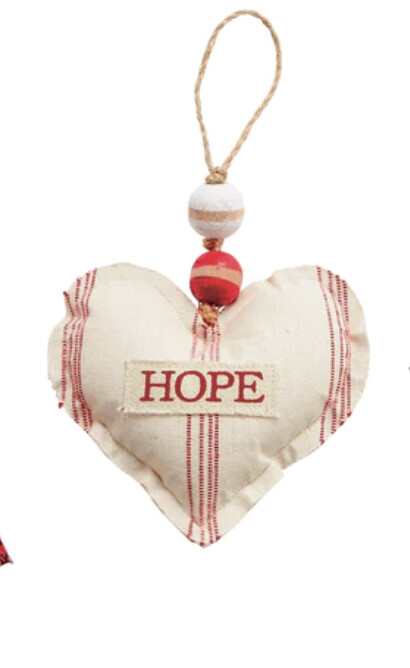 Tartan Ornament Hope Heart