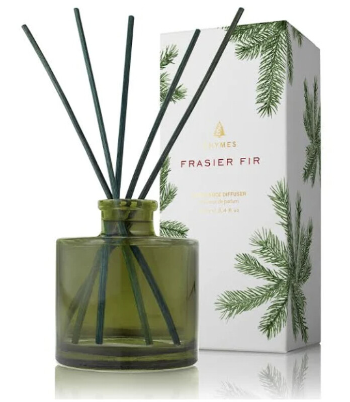 Frasier Fir Petite Reed Diffuser, Green Glass 4 oz