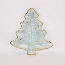 Royal Fir Glass/Gold Platter