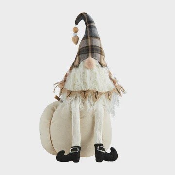 Pumpkin Dangle Leg Gnome, Large