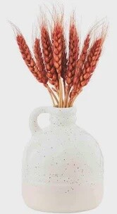 Red Preserved Wheat in Vase