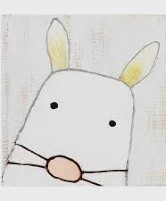 Bunny Face Painted Plaque