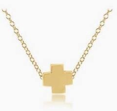 Gold 16&quot; Signature Cross Necklace, Gold