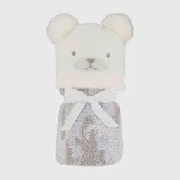 Ivory Bear Hat and Blanket
