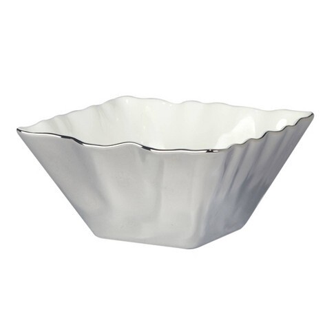 Silver Coast Square Snack Bowl