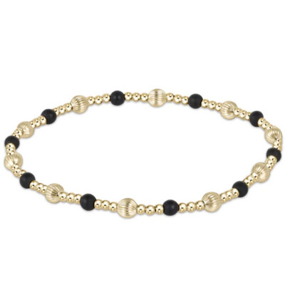 Gemstone Dignity Sincerity 4mm Bead Bracelet f22, Design: Matte Onyx