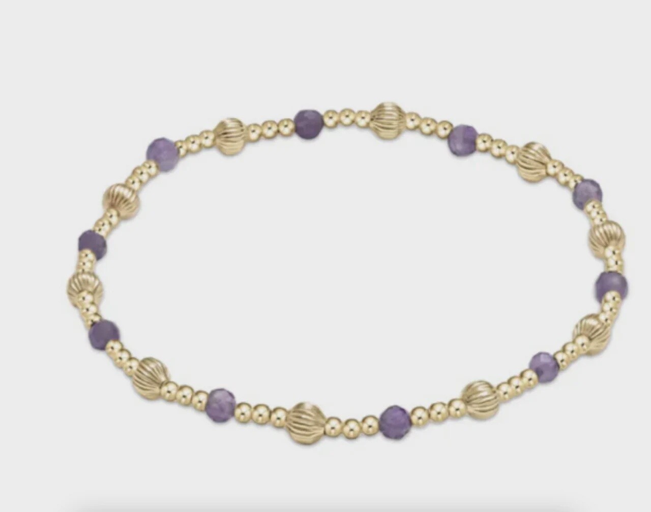 Gemstone Dignity Sincerity 4mm Bead Bracelet f23, Design: Amethyst