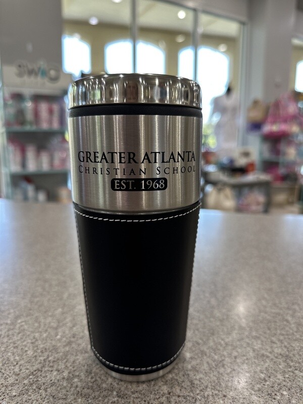 Nordic 16 oz. Travel Mug with Leather Wrap
