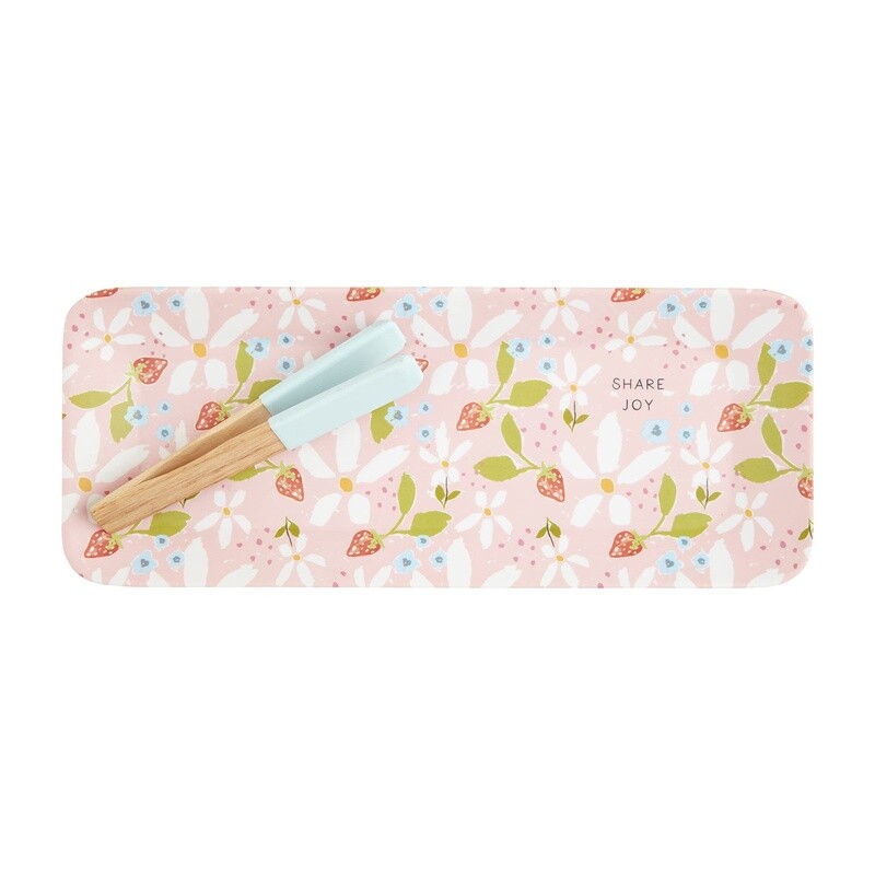 Berry Floral Melamine Tray Set