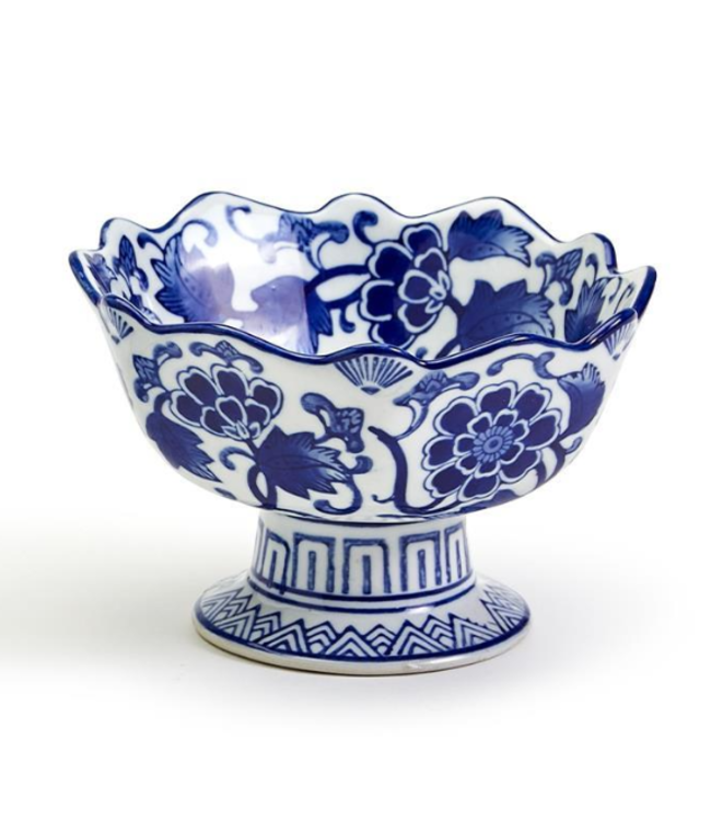 Scalloped Edge Footed Bowl