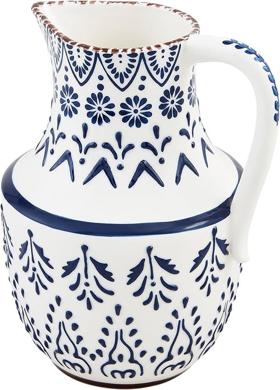 Blue Painted Pitcher