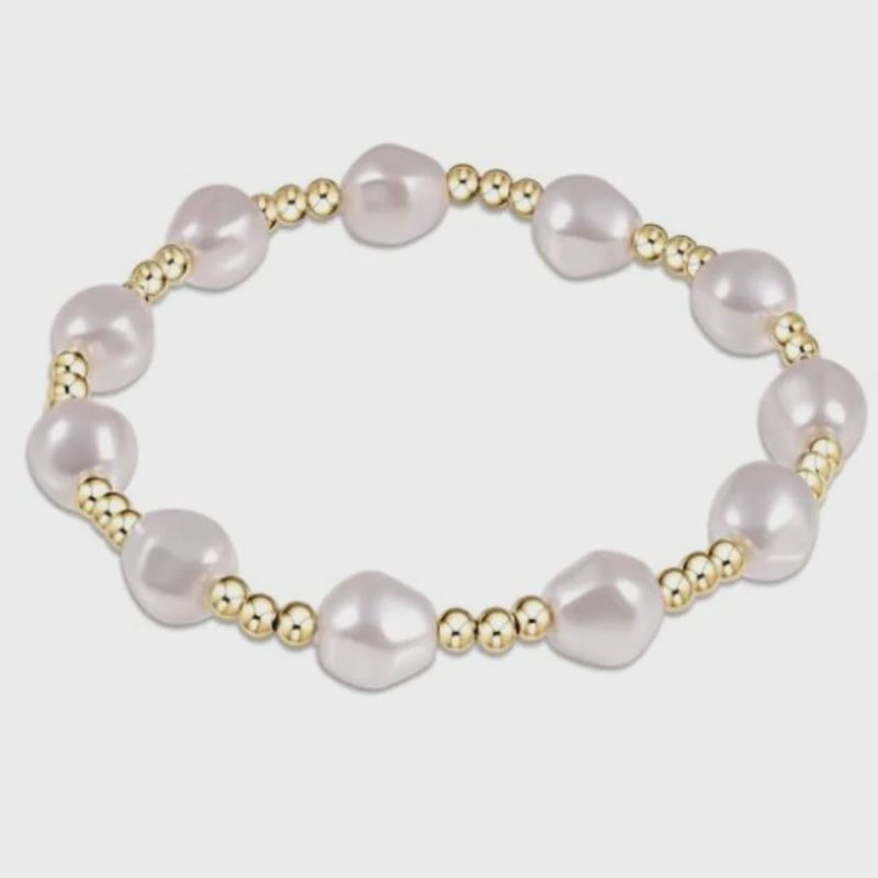Gold Admire Bead Bracelet, 3mm Pearl