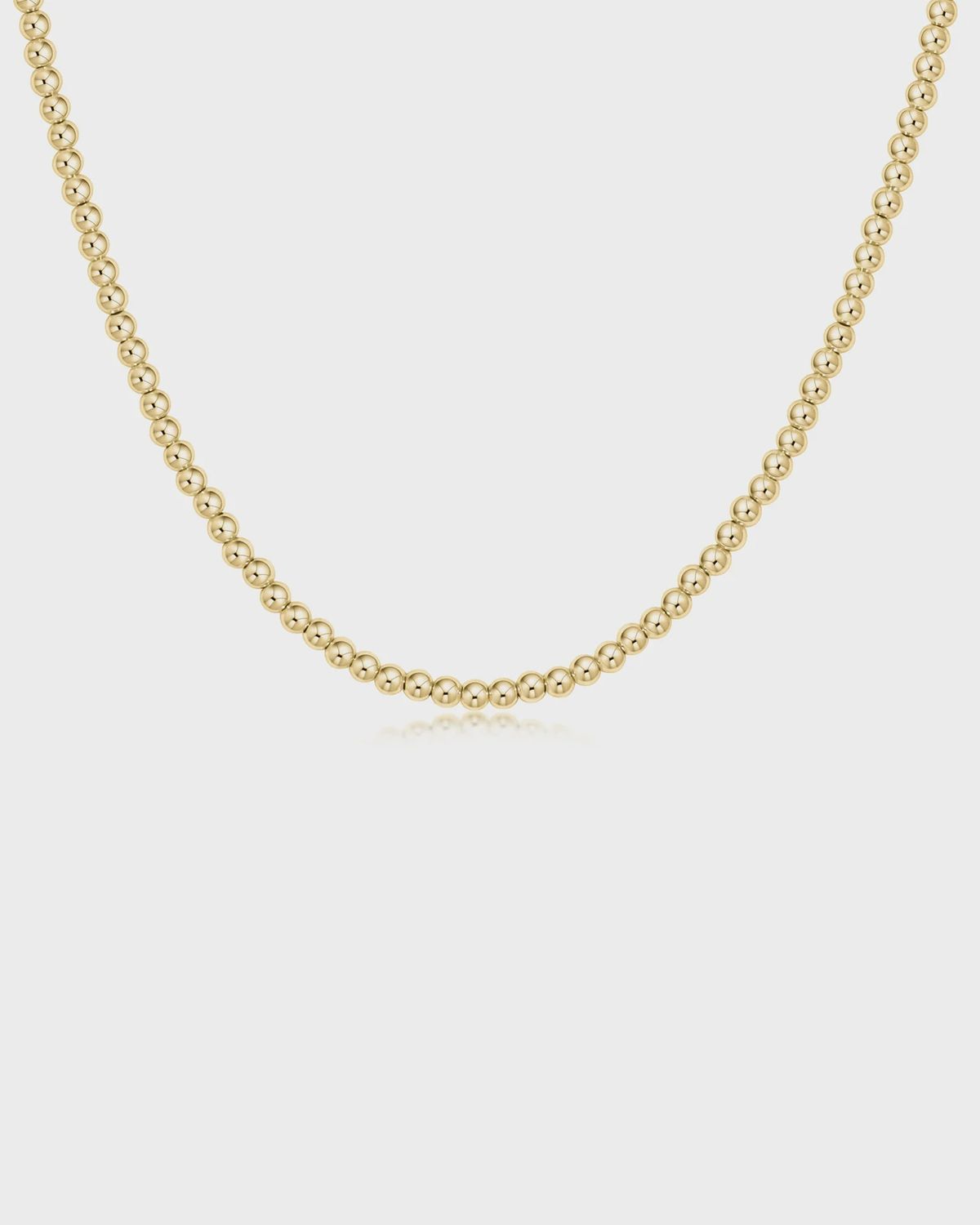 Gold 17&quot; Choker, Classic Bead 3mm
