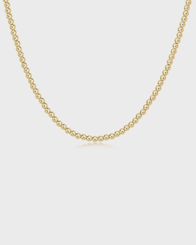 Gold 17&quot; Choker, Classic Bead 3mm
