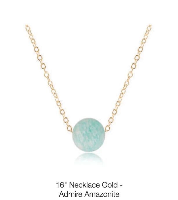 Gold 16&quot; Necklace Admire, Design: Admire Amazonite