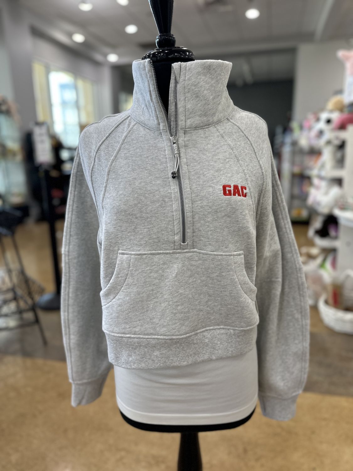 Lululemon Oversized Scuba Funnel Neck, Color: Heather Grey, Size: XS/S