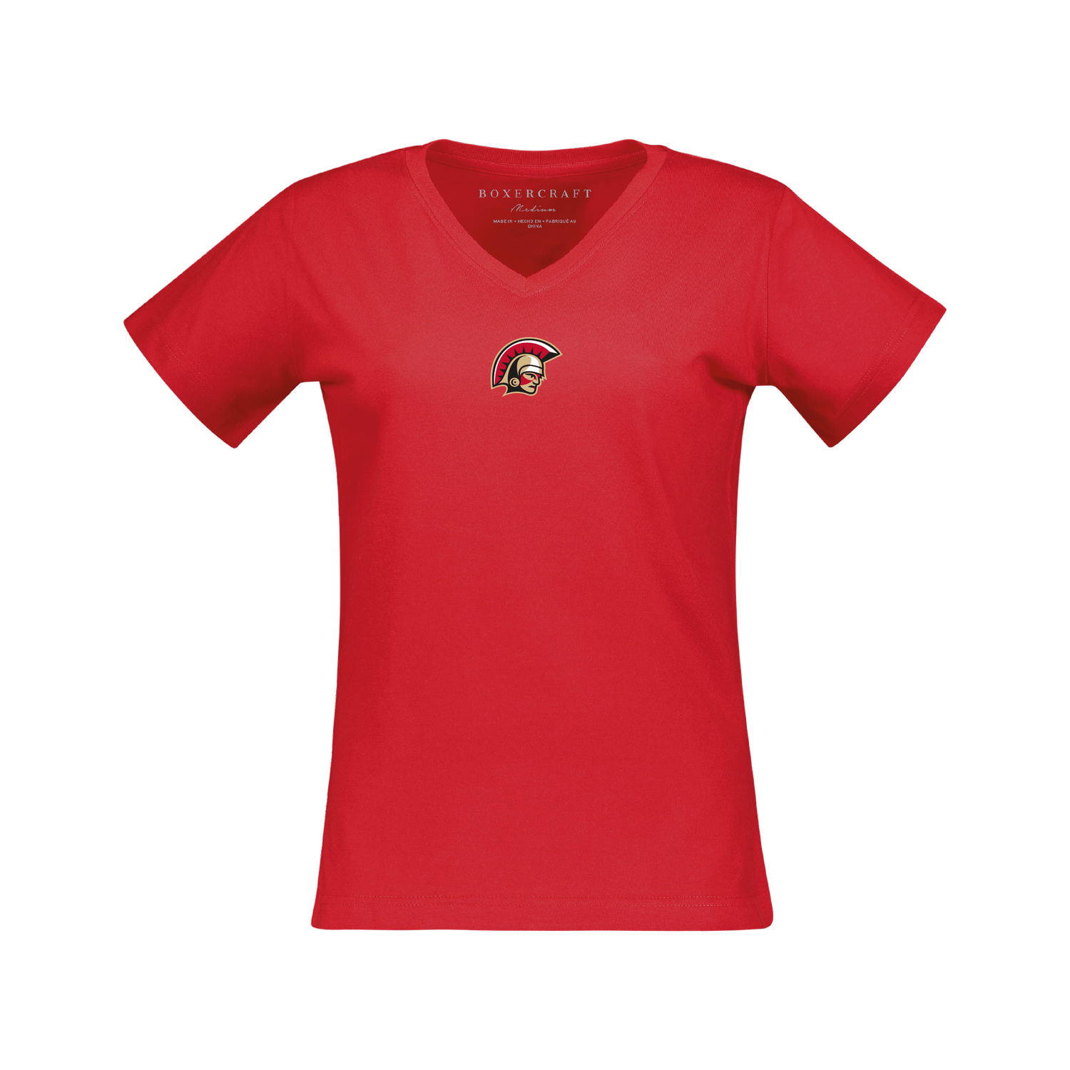 Boxercraft Women&#39;s V-neck T-shirt 24BXWVT, Size: AXS, Color: Red