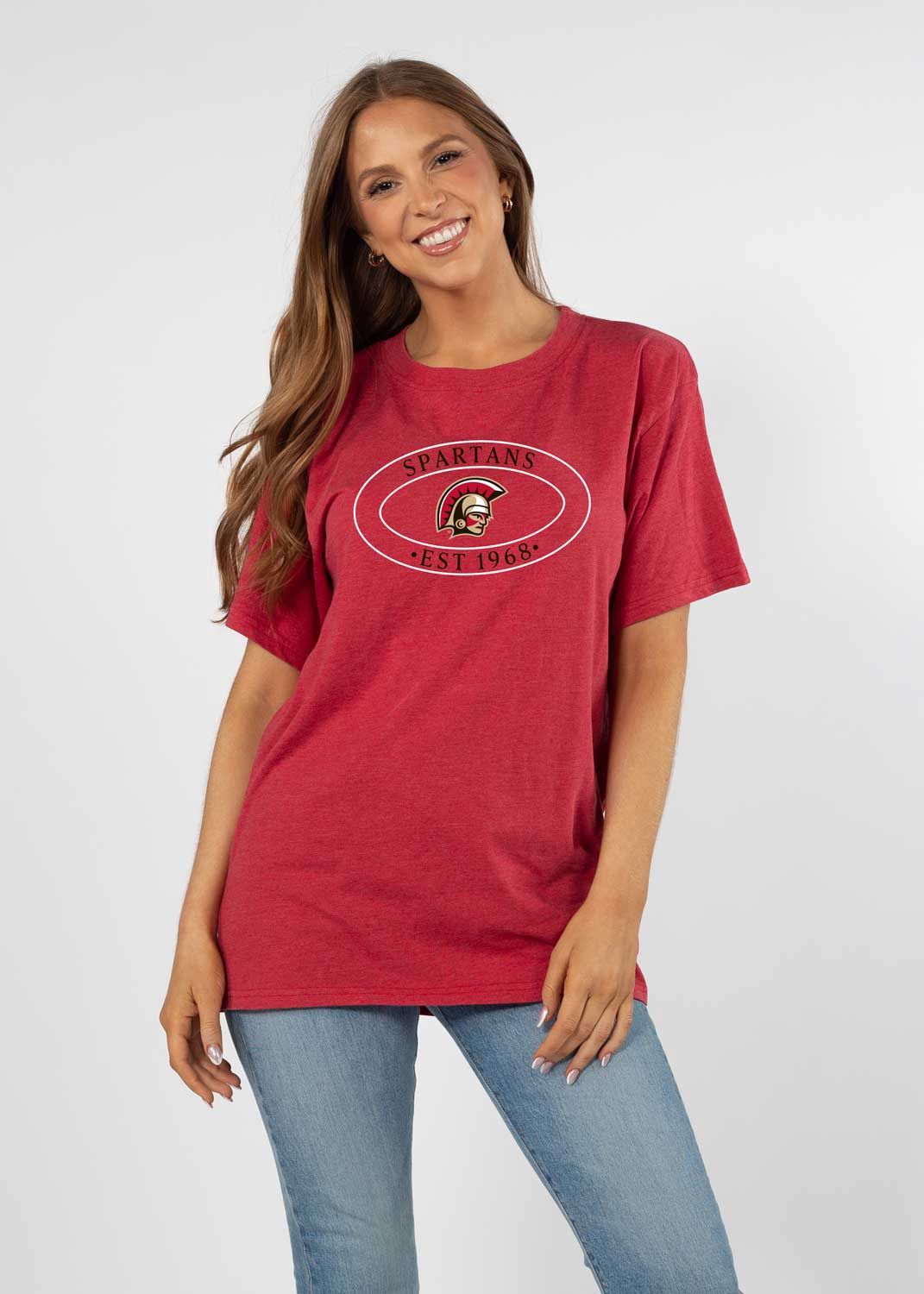 Burnout Jersey Effortless Tee 24cdbje, Color: crimson, Size: AS