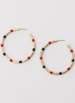Nellie Red &amp; Black Earring, Large
