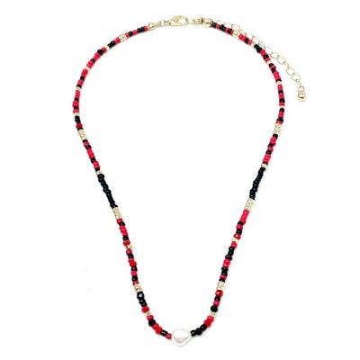 Coach Red Black Necklace