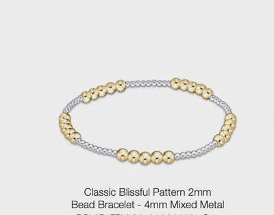 Mixed Metal Classic Blissful Bracelet, 4mm