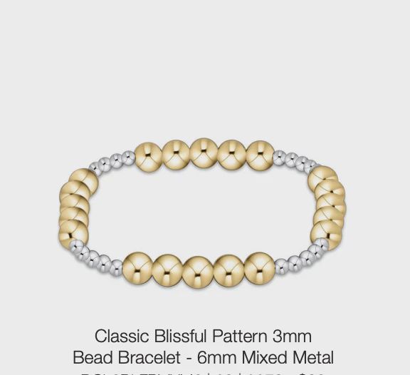 Mixed Metal Classic Blissful Bracelet, 6mm