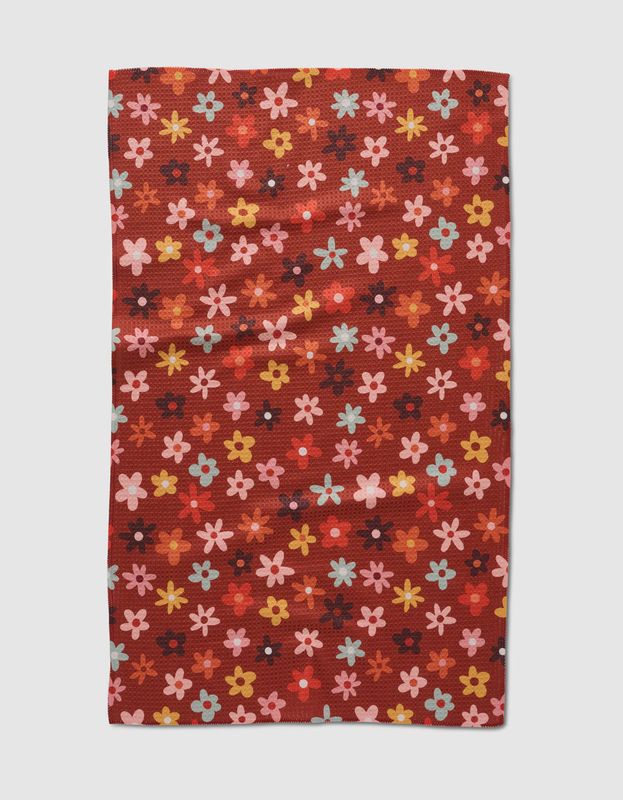Field of Fall Daisies Tea Towel