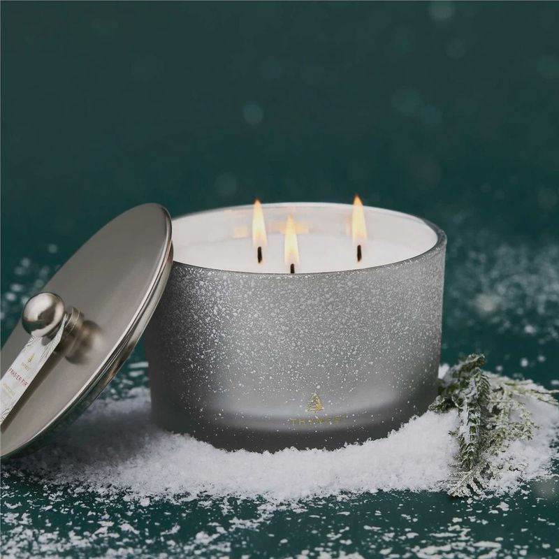 Frasier Fir Flocked Candle, 3 Wick 18oz