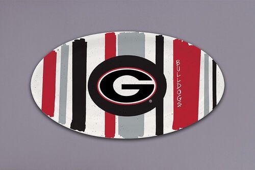 UGA 12&quot; Oval Striped Platter