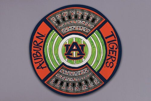 Auburn Round Melamine Stadium Platter