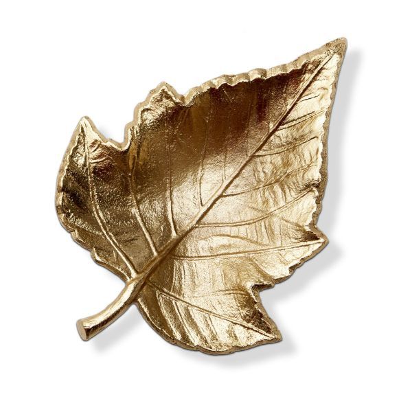 Maple Leaf Dish, Antique Gold