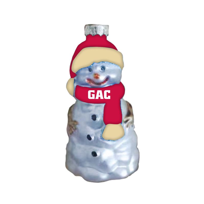 GAC Glass Snowman Ornament 24JSO