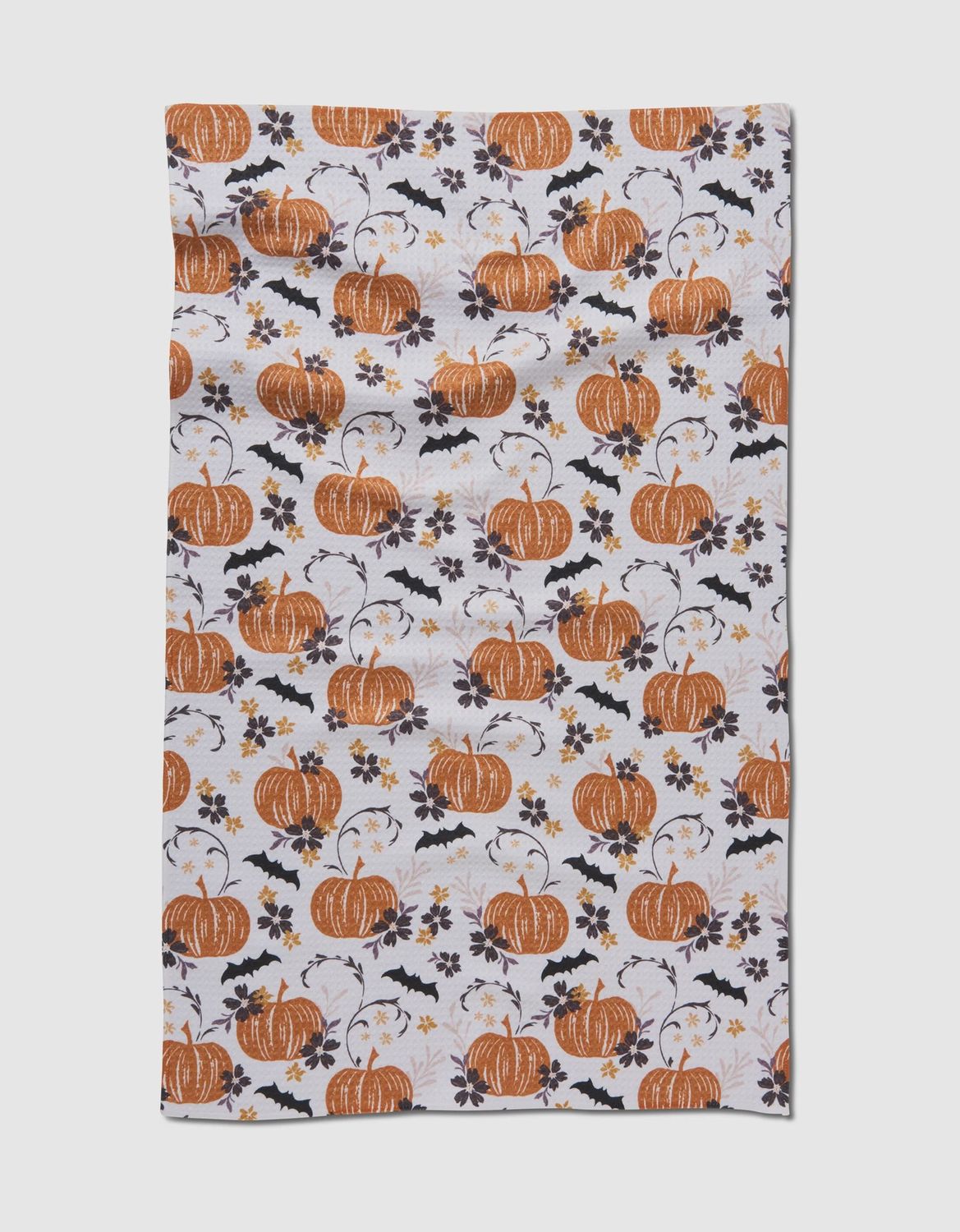 Bats in the Pumpkin Patch Tea Towel