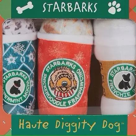 Starbarks Holiday Box Stocking Stuffer Dog Toy