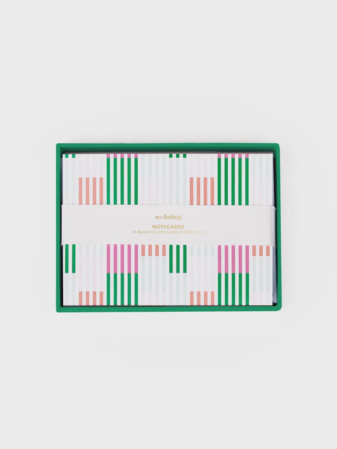 Boxed Notecard Set, Design: Pink/Green
