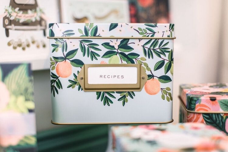 Citrus Floral Recipe Box