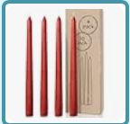 Taper Candle, 10 inch, red, set of 4