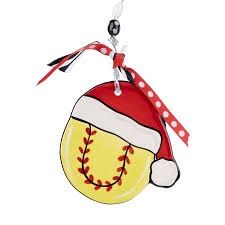 Softball Flat Ornament
