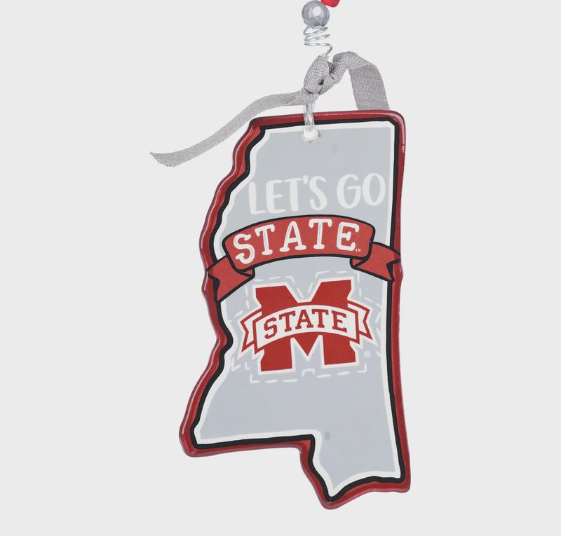 Let&#39;s Go Mississippi State Flat Ornament