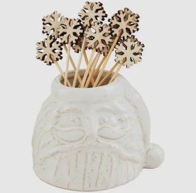 White Christmas Toothpick Holder