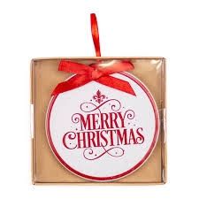 Fleur Merry Christmas Ornament