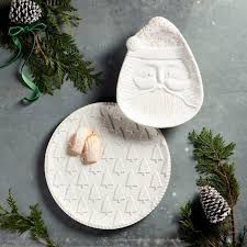 White Xmas Nested Platter Santa
