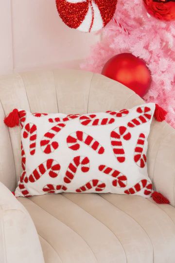 Candy Cane Lumbar Pillow