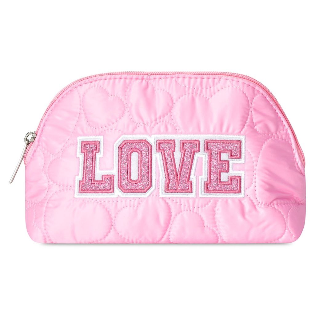 Love Heart Puffy Oval Cosmetic Bag