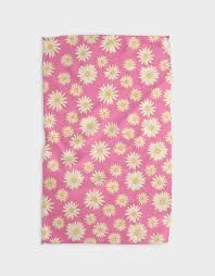 Daisy Days Pink Tea Towel