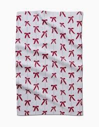 Little Bows &amp; Pearls Tea Towel